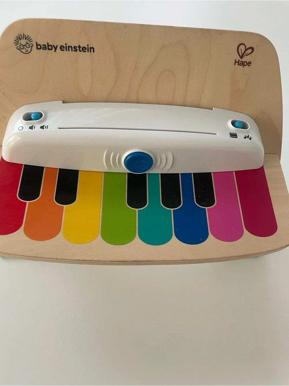 Baby Einstein x Hape Rainbow Piano Toy - White with Multicolor Keys